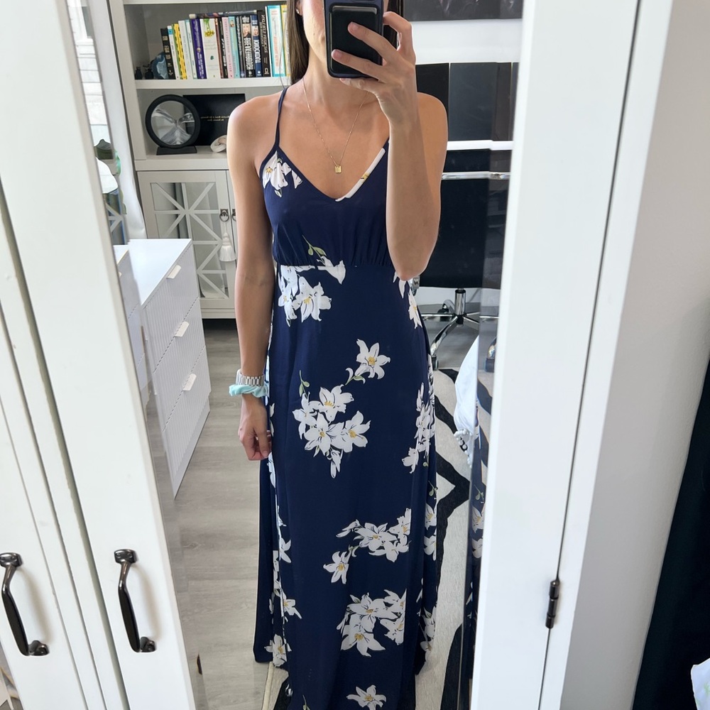 Floral Navy Maxi Dress